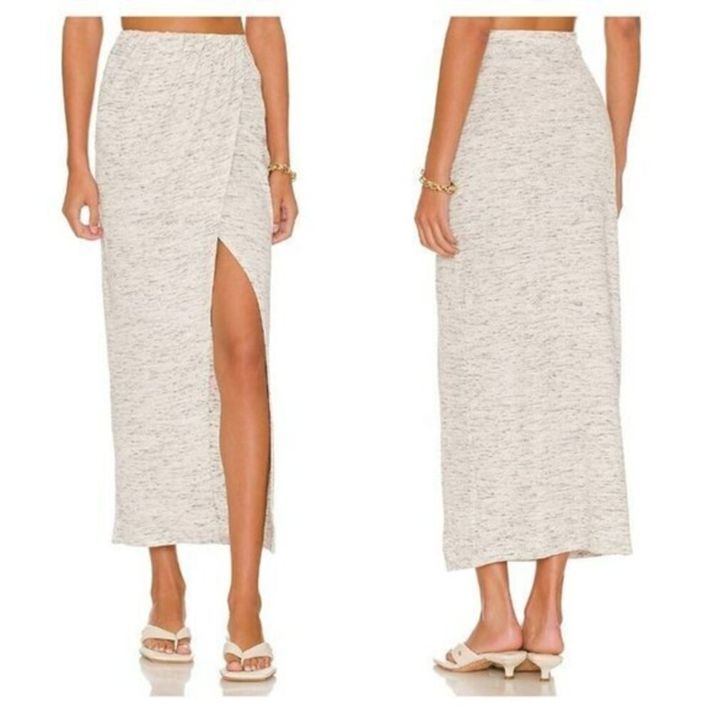 L'Academie Draped Wrap Skirt - Heather Gray